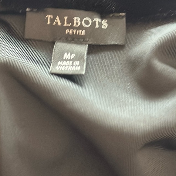 Talbots Black Velvet Cowl Neck Top Womens MP Dark Feminine Holiday Party Classy - Picture 7 of 11